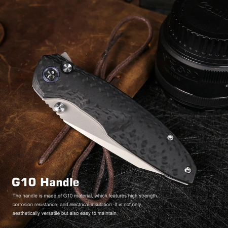 Нож Remette Cool Whale, 14C28N, G10 Black Handle, RTCL-GN1