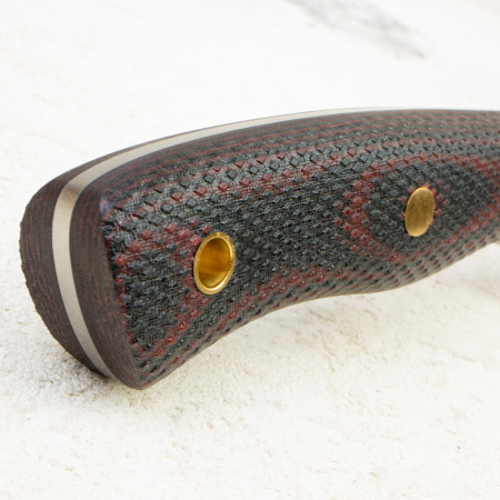 Нож Южный Крест Барибал, VG10, Конвекс, Микарта Красно-Черная, Насечка