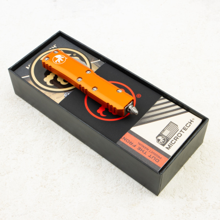 Нож Microtech UTX-85, Stonewash, M390, Aluminum Orange, 231-10 OR Нож Microtech UTX-85, Stonewash, M390, Aluminum Orange, 231-10 OR
