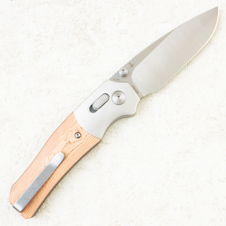 Нож QSP Vault, Stonewash-Satin 14C28N, Silver Aluminium Bolster/Micarta, QS157-D1
