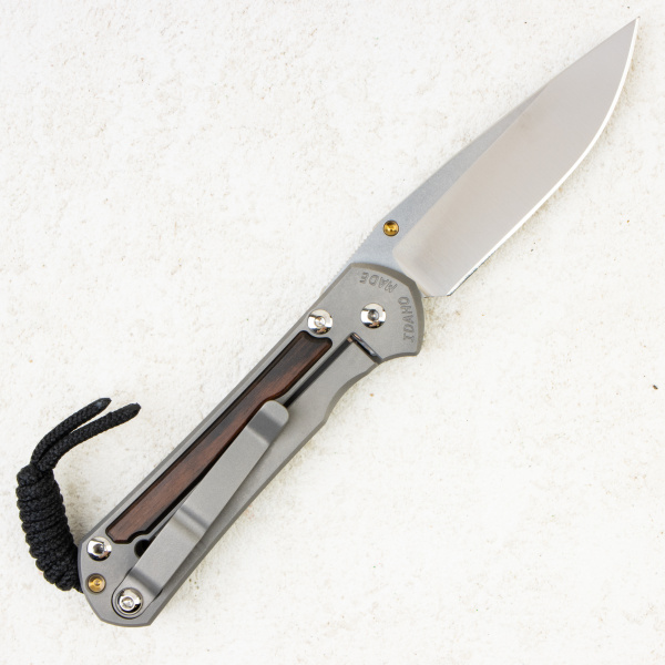 Нож Chris Reeve Small Sebenza 31 Inlay, Polished CPM MagnaCut, Titanium/Macassar Ebony Handle, S31-1140