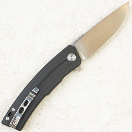 Нож Petrified Fish Magazine, Satin, D2, Carbon Black Handle, PFP02CS Нож Petrified Fish Magazine, Satin, D2, Carbon Black Handle, PFP02CS