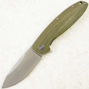 Нож Petrified Fish Terra, Stonewashed, D2, Micarta Green Handle, PFB01GRMW Нож Petrified Fish Terra, Stonewashed, D2, Micarta Green Handle, PFB01GRMW