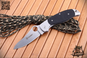 Нож Ganzo G7372-BK, Чёрный, Stonewashed - складной туристические ножи из стали