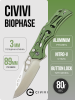 Нож CIVIVI Biophase, Satin, Nitro-V, Aluminum Green Handle, C23083-1