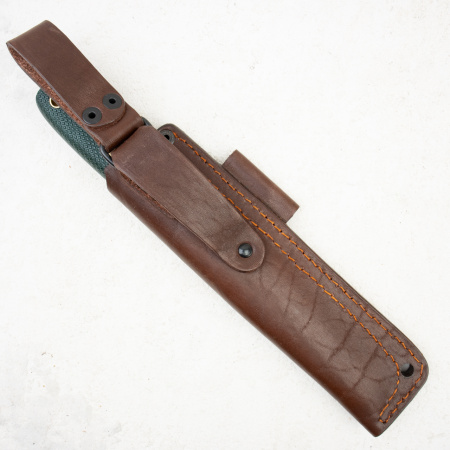 Нож Южный Крест Бушкрафт, VG-10, Конвекс, Микарта Изумруд, Насечка - купить в интернет-магазине Blademan