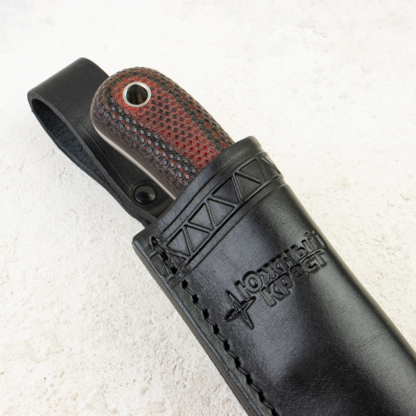 Нож Южный Крест Фил, Elmax, Micarta Black/Red, Насечка, 254.2254.Elmax