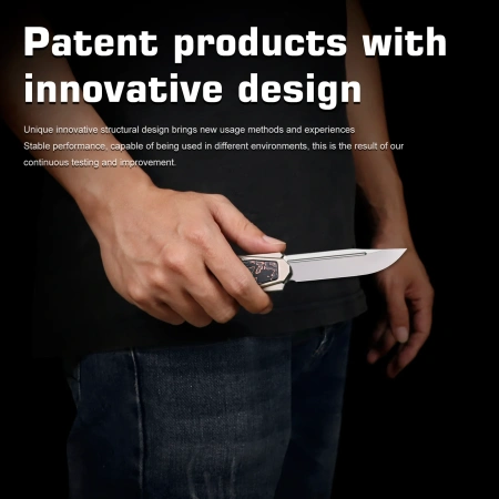 Нож Remette Swordfish Clip-Point, M390, Titanium Black/Orange Handle, ZL101A4