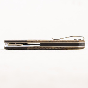 Нож QSP Gannet, 154CM, Carbon Bolster/Linen Micarta Brown - складной туристические ножи из стали