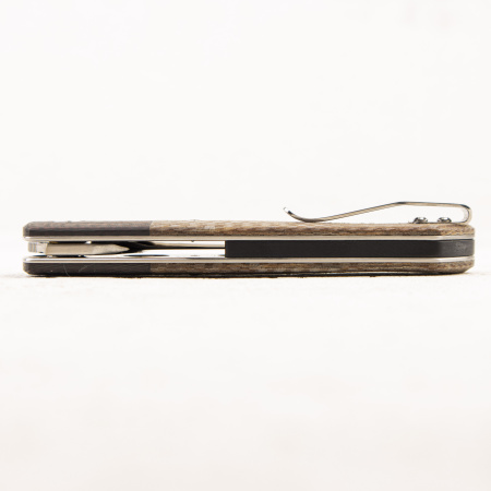 Нож QSP Gannet, 154CM, Carbon Bolster/Linen Micarta Brown - купить в интернет-магазине Blademan