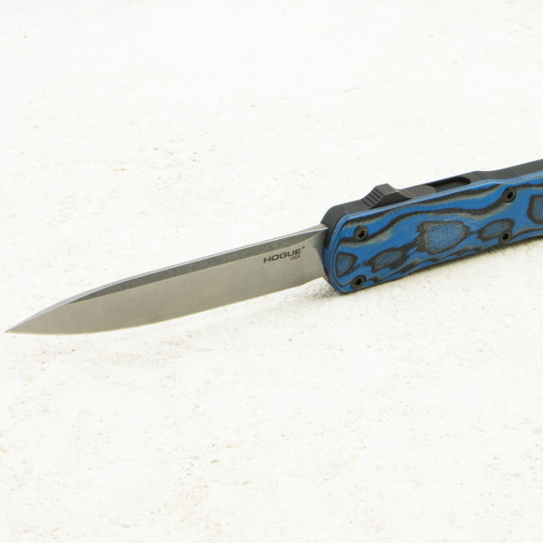 Нож Hogue Counterstrike Auto, CPM 20CV, Aluminum/G-Mascus Black/Blue, 34873