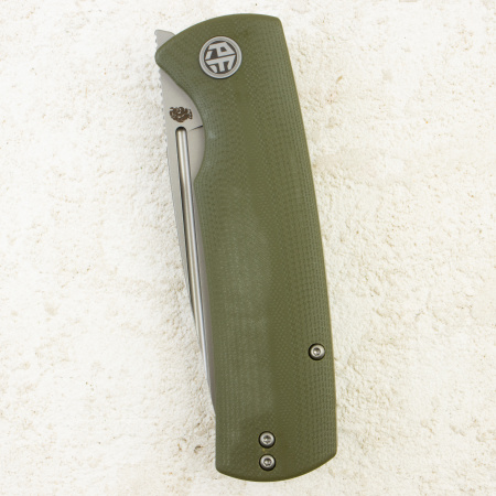 Нож Petrified Fish Beluga, K110, Sandblasting, G10 Green Handle, PFP01GR Нож Petrified Fish Beluga, K110, Sandblasting, G10 Green Handle, PFP01GR