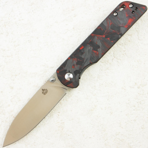 Нож QSP Parrot V2, Satin, D2, G10 Black/Red Handle , QS102-I