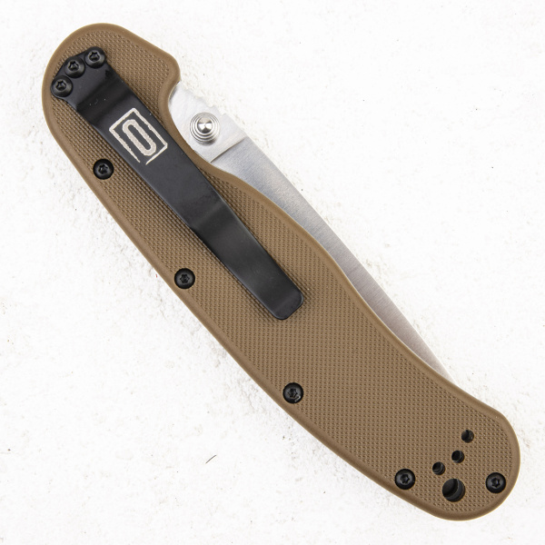 Нож Ontario Rat 1, AUS-8, Satin, Brown Nylon, 8848CB