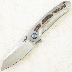 Нож Remette Kestrel, Satin, S35VN, Titanium Gray/Carbon Fiber Handle, RTPO-C