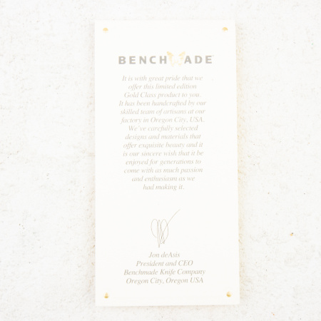 Нож Benchmade Mini Osborne, Gold Class, Damasteel, Carbon Fiber Arctic Storm, 945-221