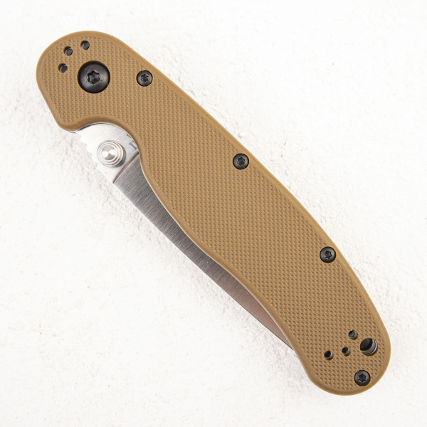 Нож Ontario Rat 2, AUS-8, Satin, Brown Nylon, 8860CB