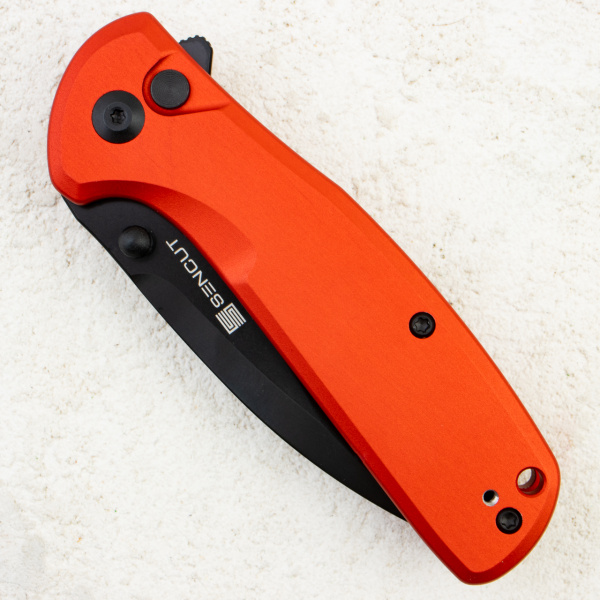 Нож SENCUT ArcBlast Flipper & Button Lock, 9Cr18MoV, Red Aluminum Handle, S22043B-4