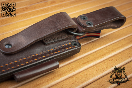 Нож Южный Крест Шершень, D2, Kонвекс, Микарта Navy Blue, Насечка - купить в интернет-магазине Blademan