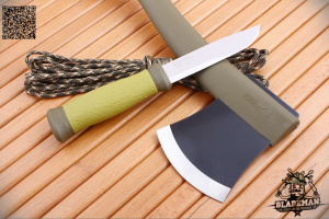Набор Morakniv Outdoor Kit MG, нож Mora 2000, топор, Зеленый Набор Morakniv Outdoor Kit MG, нож Mora 2000, топор, Зеленый - купить в интернет-магазине Blademan