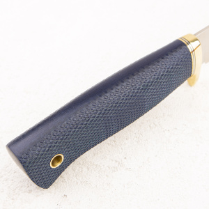 Нож Южный Крест Партнер Эксперт, N690, Конвекс, Микарта Синяя, Насечка Нож Южный Крест Партнер Эксперт, N690, Конвекс, Микарта Синяя, Насечка - купить в интернет-магазине Blademan