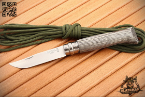 Нож Opinel №8, Нержавеющая сталь, Берёза, Серый - складной туристические ножи из стали