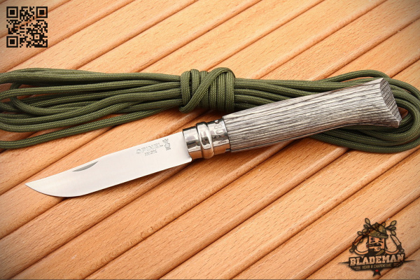 Нож Opinel №8, Нержавеющая сталь, Берёза, Серый - складной туристические ножи из стали