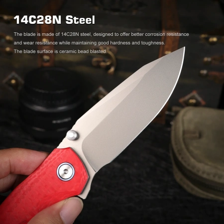 Нож Remette Cool Whale, 14C28N, G10 Orange Handle, RTCL-GN3