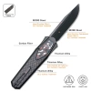 Нож Remette Swordfish Clip-Point, M390, Titanium Black Handle with Colorful Carbon Inlay, ZL101B5