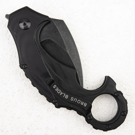 Нож Brous Blades Enforcer, D2 Acid Stonewash, G10 Black, BRB84 Нож Brous Blades Enforcer, D2 Acid Stonewash, G10 Black, BRB84