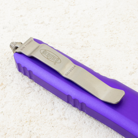 Нож Microtech UTX-85 Tanto, Stonewash, M390, Aluminum Purple, 233-10 PU Нож Microtech UTX-85 Tanto, Stonewash, M390, Aluminum Purple, 233-10 PU