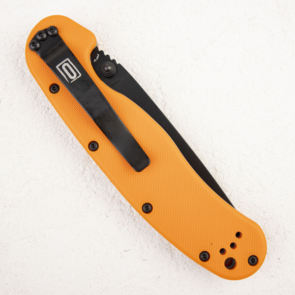 Нож Ontario Rat 1, AUS-8, Black, Orange Nylon, 8846OR
