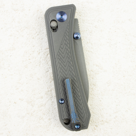 Нож WE Knife Bougie Banter, Gray Stonewashed CPM S45VN, Titanium Gray Handle, WE24009-2 Нож WE Knife Bougie Banter, Gray Stonewashed CPM S45VN, Titanium Gray Handle, WE24009-2