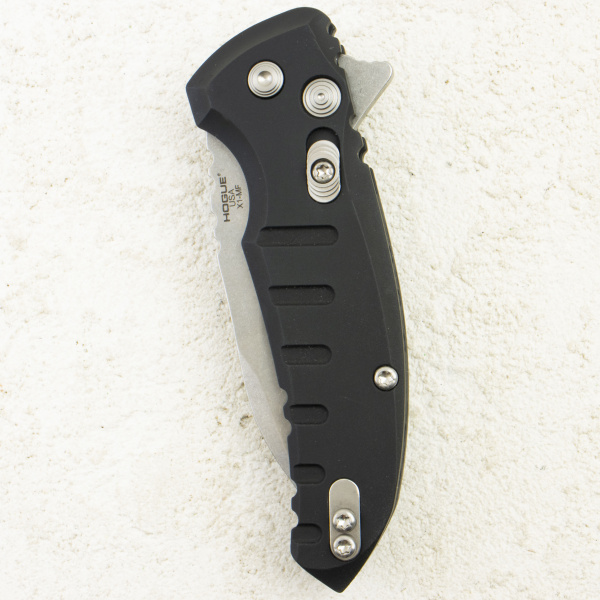 Нож Hogue X1-MicroFlip Wharncliffe, CPM 154, Aluminum Black, 24160