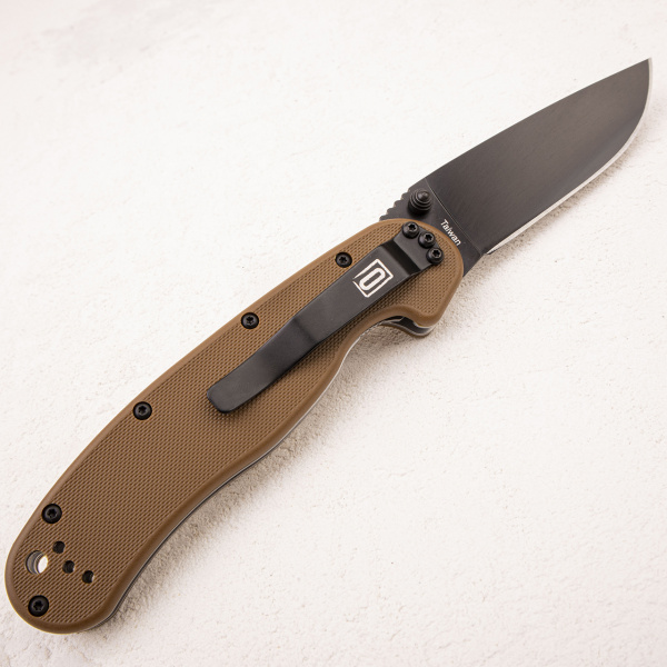 Нож Ontario Rat 1, AUS-8, Black, Coyote Brown Nylon, 8846CB - купить в интернет-магазине Blademan