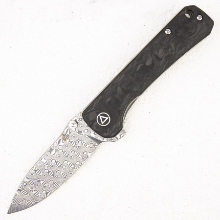 Нож QSP Hawk, Damascus Steel, Carbon fiber