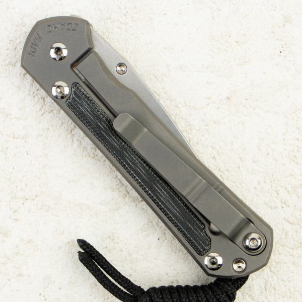 Нож Chris Reeve Small Sebenza 31 Inlay, Glass Blasted CPM MagnaCut, Titanium/Black Canvas Micarta Handle, S31-1652
