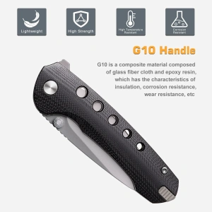 Нож Remette Bee, 14C28N, CNC G10 Black Handle, RT-Bee-G
