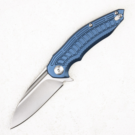 Нож Brous Blades Bionic Flipper, D2 Stonewashed, Aluminium Blue