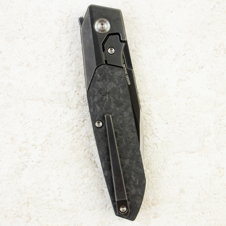Нож WE Knife Brr15, Polished Gray, M390, Gray Titanium/ Shredded Carbon Fiber Handle, WE24007-3 Нож WE Knife Brr15, Polished Gray, M390, Gray Titanium/ Shredded Carbon Fiber Handle, WE24007-3