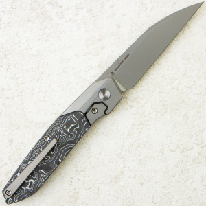 Нож WE Knife Brr15, Stonewashed, M390, Gray Titanium/Carbon Fiber Handle, WE24007-2 Нож WE Knife Brr15, Stonewashed, M390, Gray Titanium/Carbon Fiber Handle, WE24007-2
