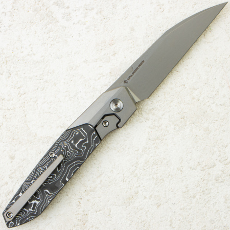 Нож WE Knife Brr15, Stonewashed, M390, Gray Titanium/Carbon Fiber Handle, WE24007-2 Нож WE Knife Brr15, Stonewashed, M390, Gray Titanium/Carbon Fiber Handle, WE24007-2