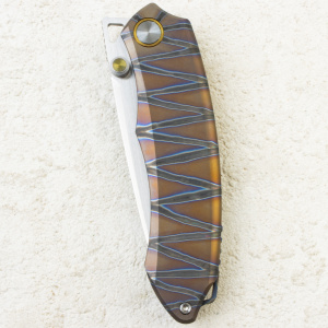 Нож Remette Wild Species, M390, Titanium Tiger Stripe Handle, WD108-C Нож Remette Wild Species, M390, Titanium Tiger Stripe Handle, WD108-C