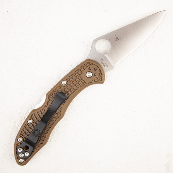 Нож Spyderco Delica, VG-10, FRN Brown - складной туристические ножи из стали