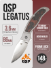 Нож QSP Legatus, M390, Titanium/Carbon+G10 Red Нож QSP Legatus, M390, Titanium/Carbon+G10 Red