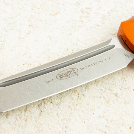 Нож Microtech Ultratech, Stonewash, M390, Aluminium Orange, 123-10 OR