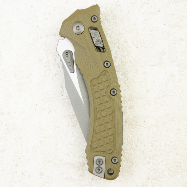 Нож Microtech Amphibian RAM-LOK, Apocalyptic, M390, G10 Frag OD Green, 137RL-10 Нож Microtech Amphibian RAM-LOK, Apocalyptic, M390, G10 Frag OD Green, 137RL-10