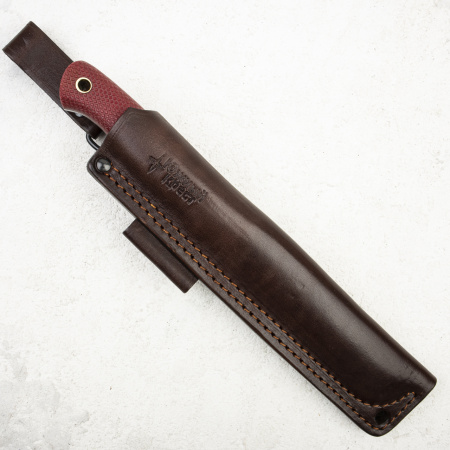 Нож Южный Крест Бушкрафт L, CPR, Конвекс, Микарта Красная, Насечка - купить в интернет-магазине Blademan