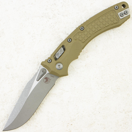 Нож Microtech Amphibian RAM-LOK, Apocalyptic, M390, G10 Frag OD Green, 137RL-10