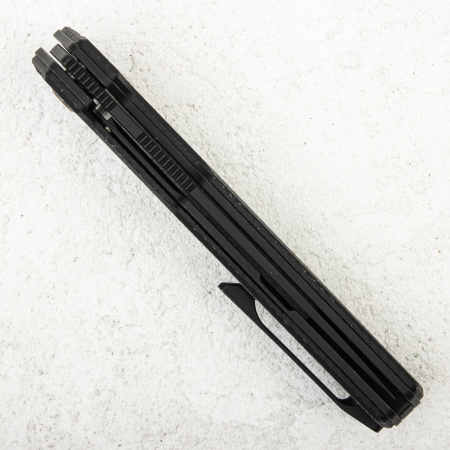 Нож WE Knife Navo, CPM 20CV, Micarta Black Canvas/Titanium - купить в интернет-магазине Blademan